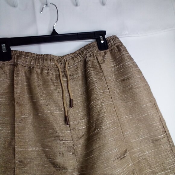 Boohoo Man Shorts Men 2XL Drawstring Elastic Pockets Textured Gold - Picture 4 of 16